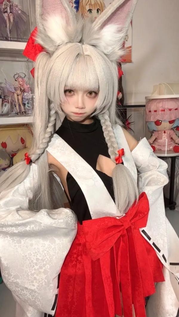    白栎Shirly - 朝凪 Asanagi 二次元动漫风cosplay狐耳萌娘手办房私房写真第64张图片