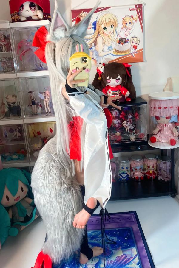    白栎Shirly - 朝凪 Asanagi 二次元动漫风cosplay狐耳萌娘手办房私房写真第66张图片