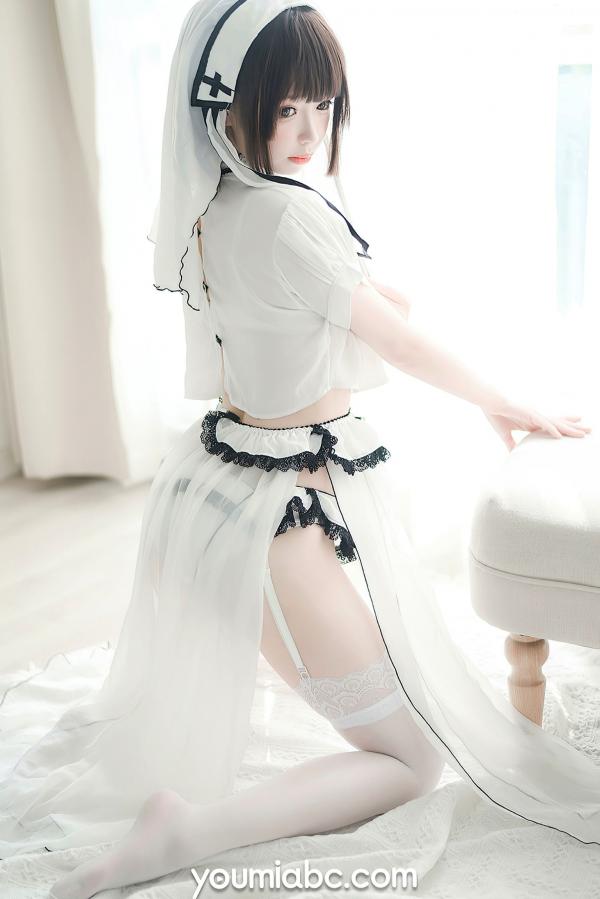    YouMi尤蜜-2020.11.10-甜椒妙妙mio-《圣洁修女》纯美修女装私房照，清纯角色扮演白丝诱惑第20张图片