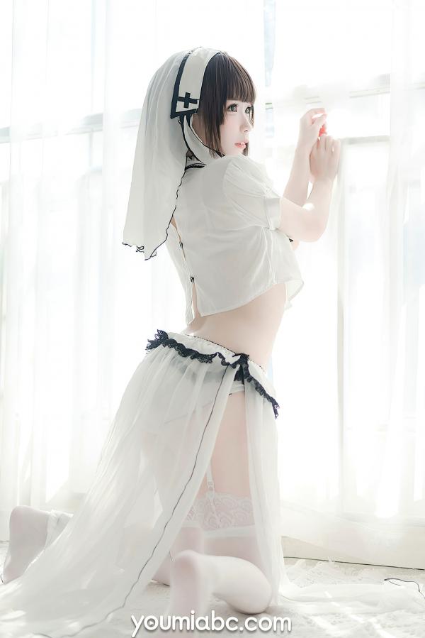    YouMi尤蜜-2020.11.10-甜椒妙妙mio-《圣洁修女》纯美修女装私房照，清纯角色扮演白丝诱惑第27张图片
