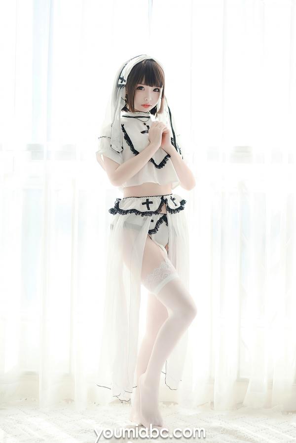    YouMi尤蜜-2020.11.10-甜椒妙妙mio-《圣洁修女》纯美修女装私房照，清纯角色扮演白丝诱惑第33张图片