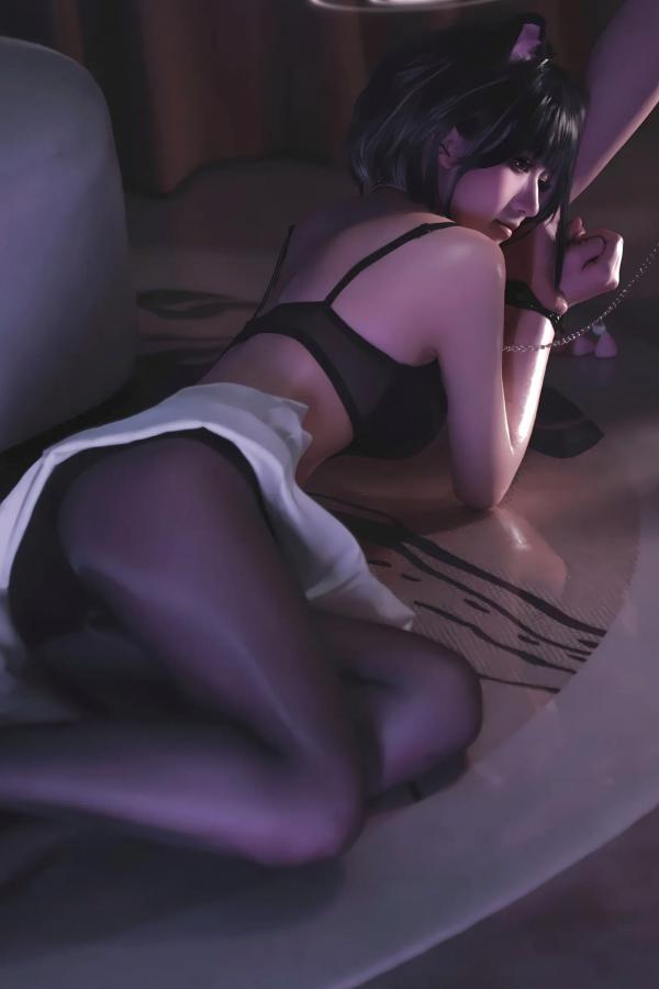    双木扶苏 - 蓝色档案杏山和纱Cosplay私房照，猫耳少女的甜美诱惑 [34P]第4张图片