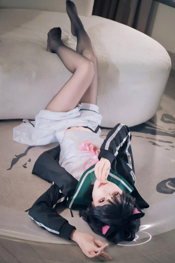    双木扶苏 - 蓝色档案杏山和纱Cosplay私房照，猫耳少女的甜美诱惑 [34P]第7张图片