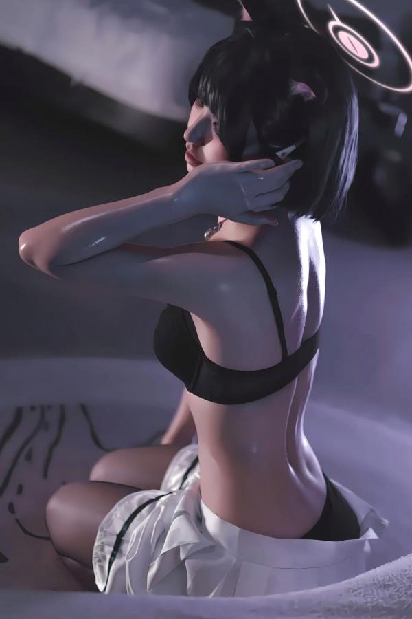    双木扶苏 - 蓝色档案杏山和纱Cosplay私房照，猫耳少女的甜美诱惑 [34P]第10张图片