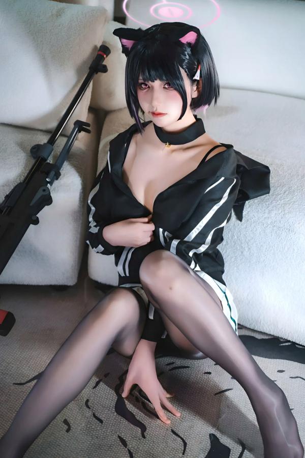    双木扶苏 - 蓝色档案杏山和纱Cosplay私房照，猫耳少女的甜美诱惑 [34P]第12张图片