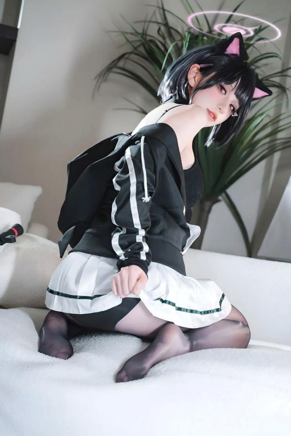    双木扶苏 - 蓝色档案杏山和纱Cosplay私房照，猫耳少女的甜美诱惑 [34P]第21张图片