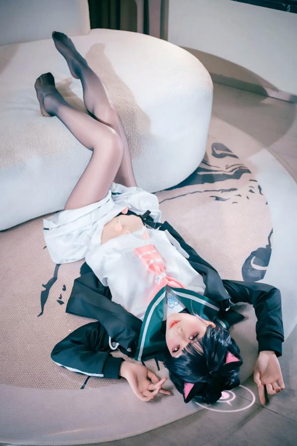    双木扶苏 - 蓝色档案杏山和纱Cosplay私房照，猫耳少女的甜美诱惑 [34P]第29张图片
