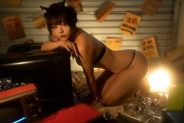    yuuhui玉汇“捉猫记”暗黑风格角色扮演私房写真，性感猫娘束缚诱惑精选[120P]第96张图片