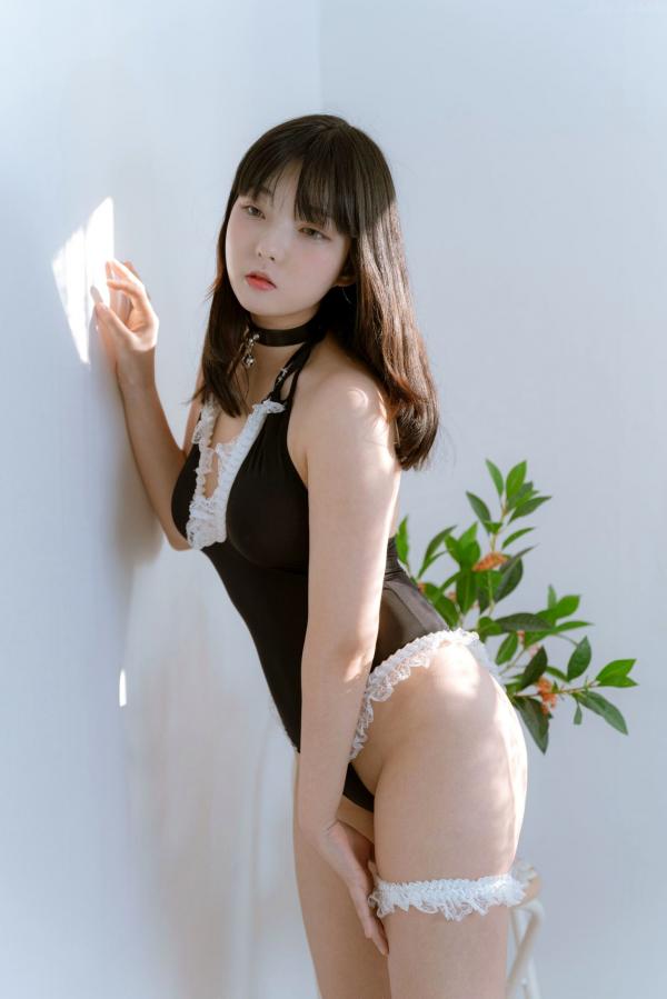    韩国美女-Hansom-黑色内衣白色内衣爆乳-ArtGravia-389第3张图片