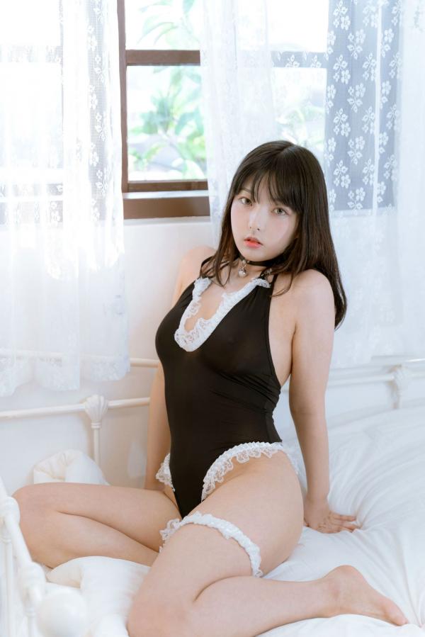    韩国美女-Hansom-黑色内衣白色内衣爆乳-ArtGravia-389第7张图片