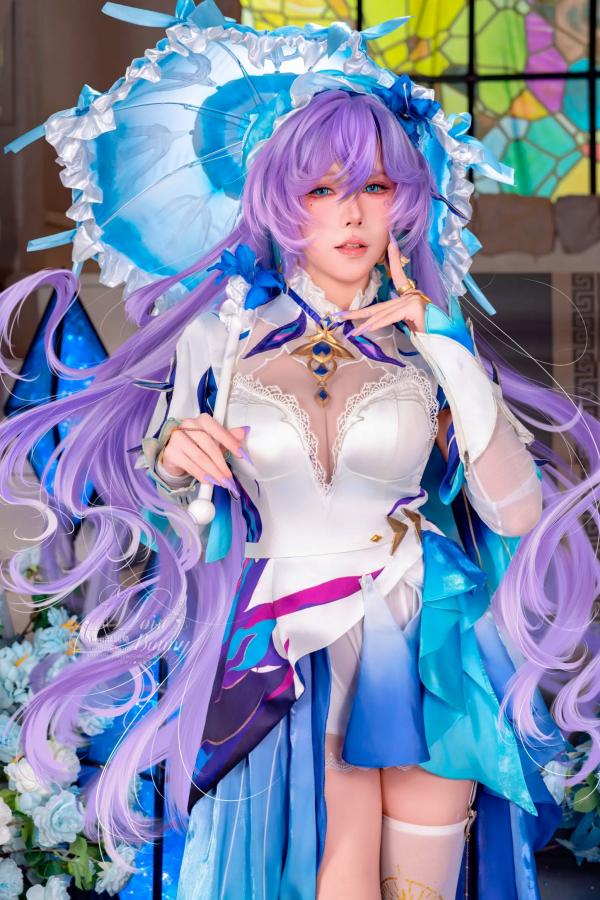    咬一口兔娘《鸣潮》坎特蕾拉高还原Cosplay，性感魅惑神还原、绝美湿身视觉冲击 [114P]第7张图片