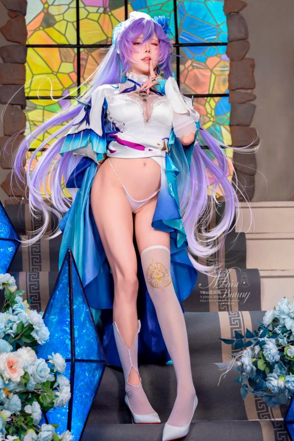    咬一口兔娘《鸣潮》坎特蕾拉高还原Cosplay，性感魅惑神还原、绝美湿身视觉冲击 [114P]第16张图片
