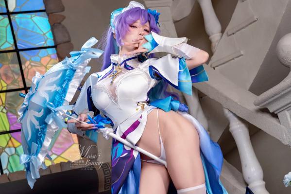    咬一口兔娘《鸣潮》坎特蕾拉高还原Cosplay，性感魅惑神还原、绝美湿身视觉冲击 [114P]第18张图片