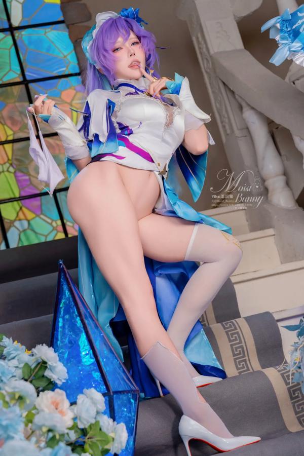    咬一口兔娘《鸣潮》坎特蕾拉高还原Cosplay，性感魅惑神还原、绝美湿身视觉冲击 [114P]第29张图片