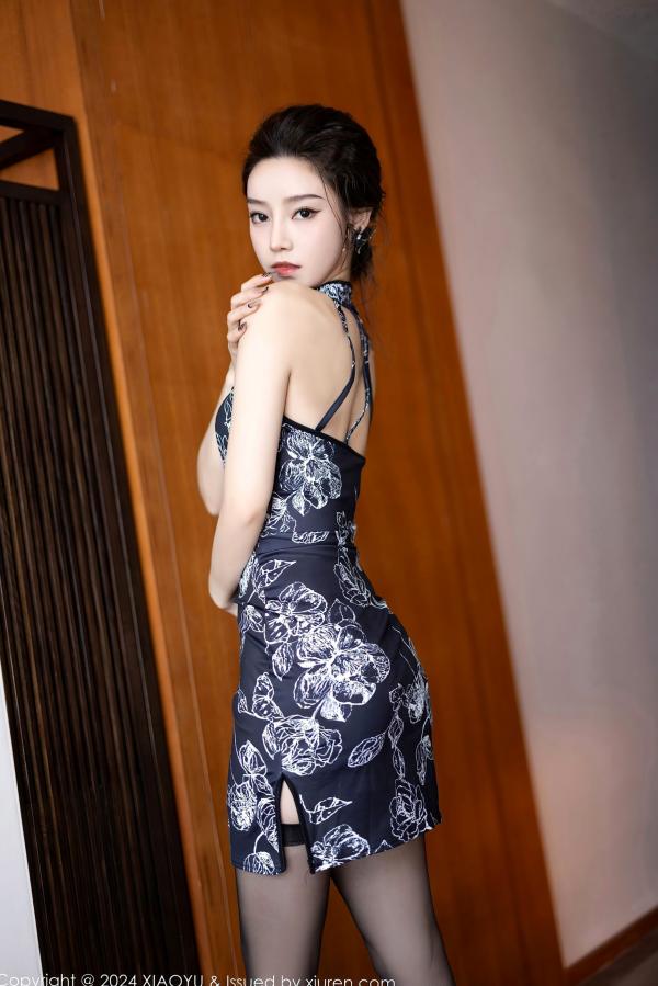    XiaoYu语画界-1182-苏曼兮：改良旗袍与精致内衣的私房盛宴，尽显冷艳气质与修长美腿，极具诱惑感的氛围佳作第6张图片
