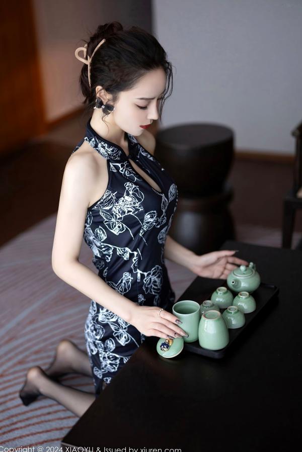    XiaoYu语画界-1182-苏曼兮：改良旗袍与精致内衣的私房盛宴，尽显冷艳气质与修长美腿，极具诱惑感的氛围佳作第16张图片