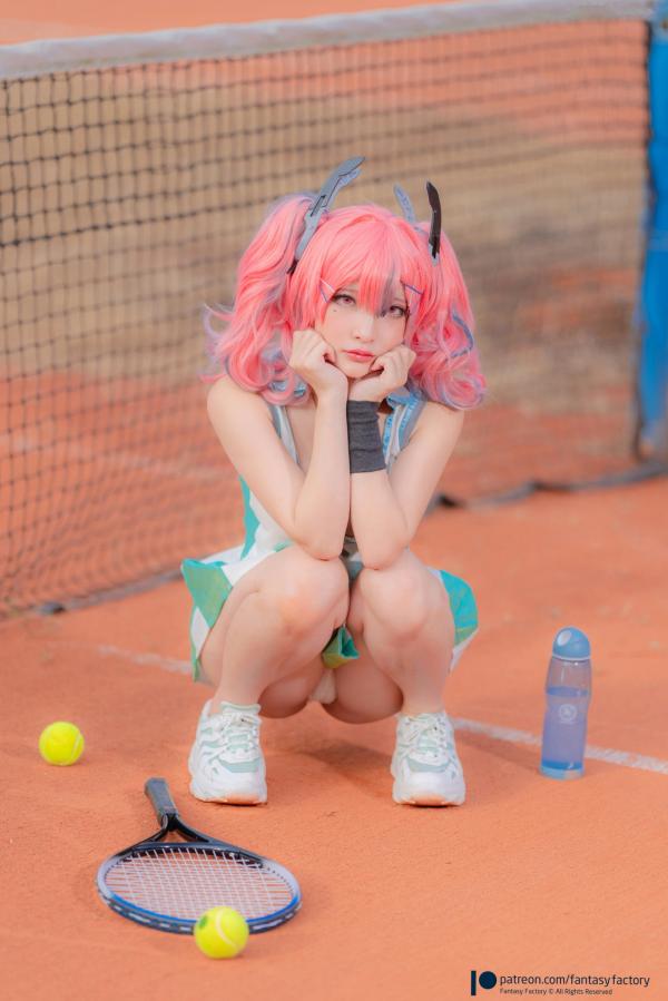    Fantasy-Factory 小丁Ding 碧蓝航线布莱默顿Cosplay网球宝贝性感大尺度私房照第5张图片