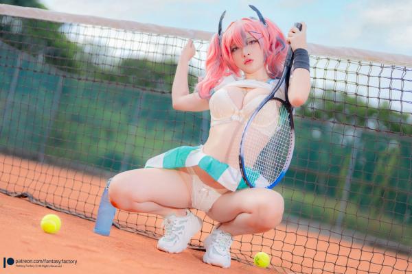    Fantasy-Factory 小丁Ding 碧蓝航线布莱默顿Cosplay网球宝贝性感大尺度私房照第6张图片