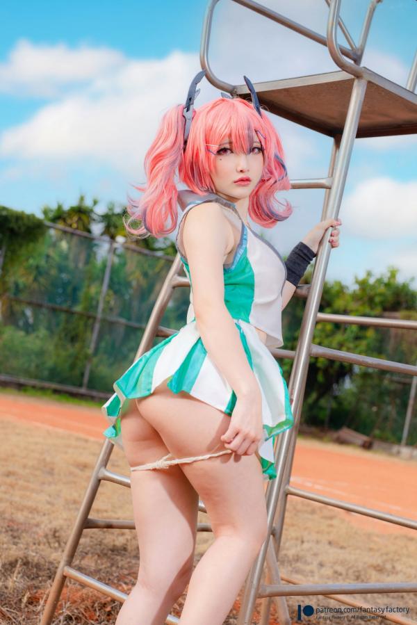    Fantasy-Factory 小丁Ding 碧蓝航线布莱默顿Cosplay网球宝贝性感大尺度私房照第13张图片