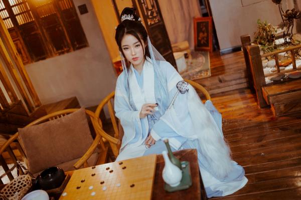    《钛合金TiTi-無生一炁》古风私房写真：棋子点缀薄纱缠身，演绎绝美仙侠艺术第5张图片