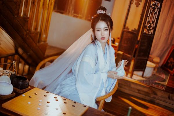    《钛合金TiTi-無生一炁》古风私房写真：棋子点缀薄纱缠身，演绎绝美仙侠艺术第9张图片