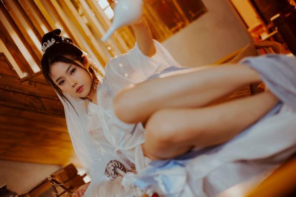    《钛合金TiTi-無生一炁》古风私房写真：棋子点缀薄纱缠身，演绎绝美仙侠艺术第18张图片
