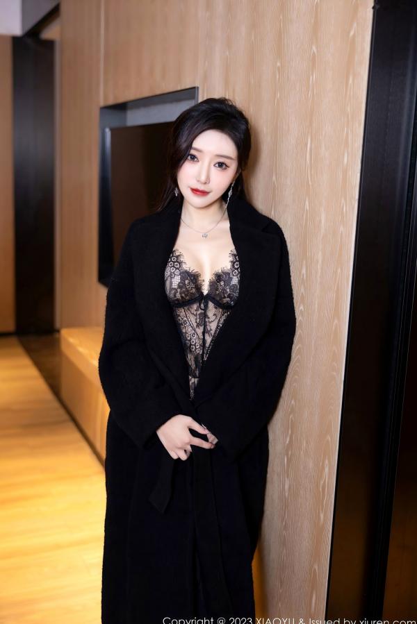 王馨瑶   XiaoYu语画界1174期：王馨瑶yanni极致诱惑，粉色吊带长裙与黑色蕾丝私房大片，无圣光超清写真第32张图片