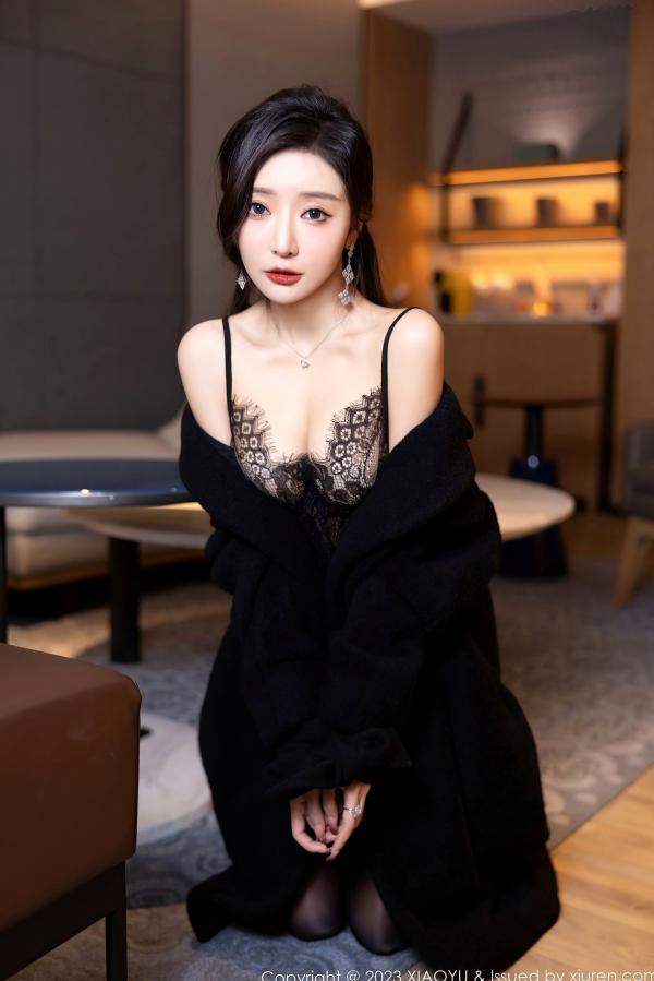 王馨瑶   XiaoYu语画界1174期：王馨瑶yanni极致诱惑，粉色吊带长裙与黑色蕾丝私房大片，无圣光超清写真第41张图片
