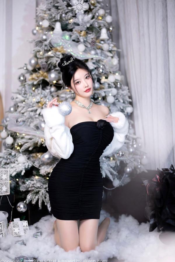 杨晨晨 sugar小甜心CC  XiaoYu语画界-杨晨晨Yome：圣诞主题兔女郎诱惑，性感漆皮装搭配网袜，极致大尺度视觉盛宴第8张图片