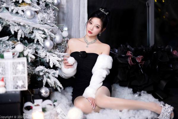 杨晨晨 sugar小甜心CC  XiaoYu语画界-杨晨晨Yome：圣诞主题兔女郎诱惑，性感漆皮装搭配网袜，极致大尺度视觉盛宴第17张图片
