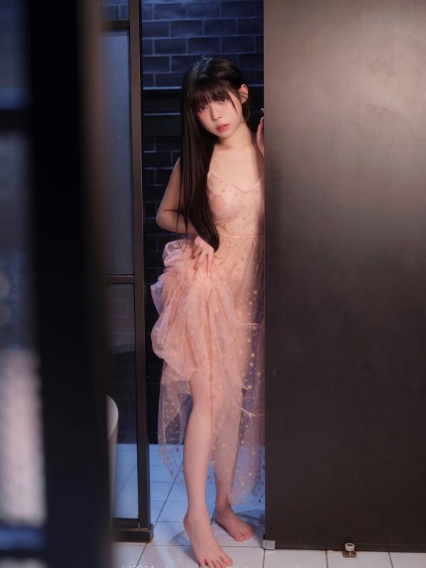    韩国美女-Yudi-ArtGravia-632-淡粉透视薄纱诱惑，浴室私房照尽显迷人曲线第3张图片