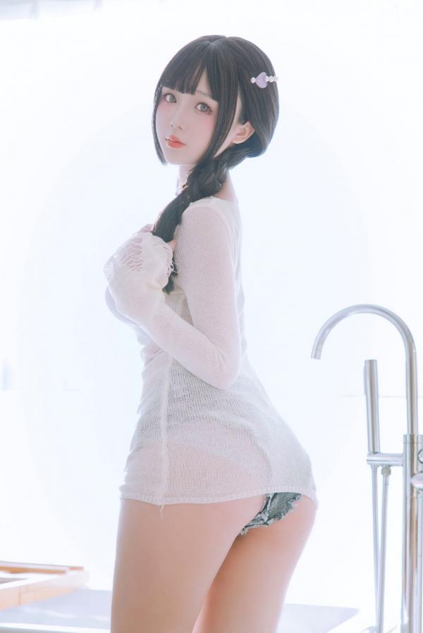    日奈娇浴室内衣私房写真，纯欲风蕾丝诱惑，展现傲人身材与精致童颜第13张图片