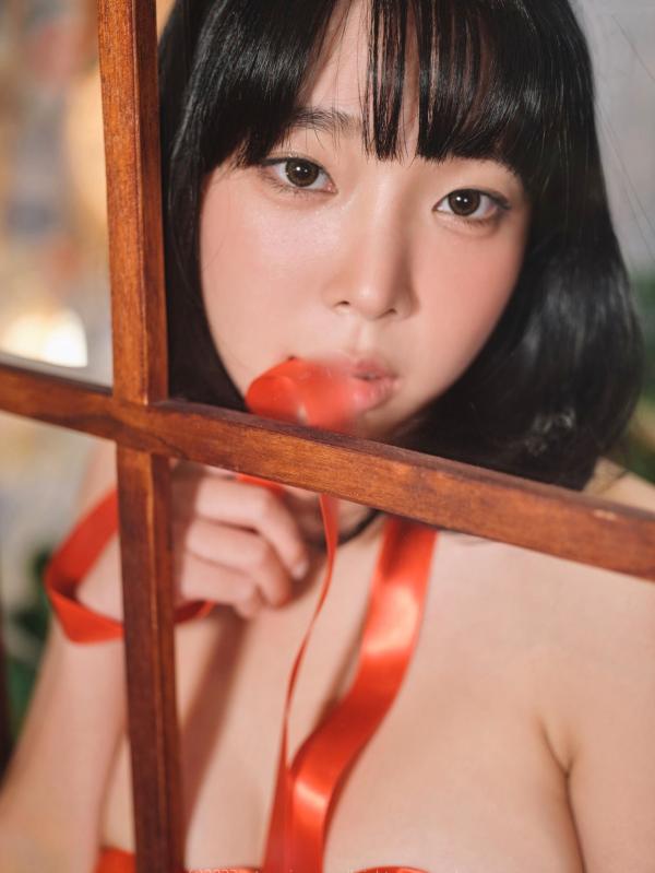    韩国美女Jang Joo Isabella圣诞诱惑装，ArtGravia红色丝带缠绕私房照，白嫩好身材与节日礼物风格大尺度写真第79张图片