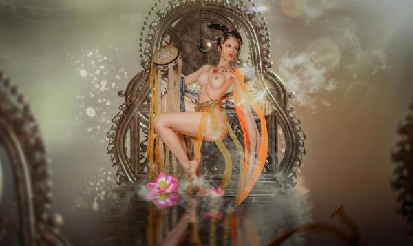    钛合金TiTi-画中仙：极致敦煌古风大尺度艺术私房写真第20张图片
