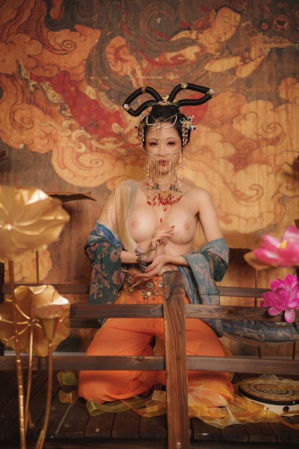    钛合金TiTi-画中仙：极致敦煌古风大尺度艺术私房写真第29张图片