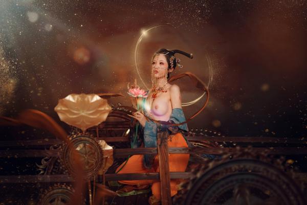    钛合金TiTi-画中仙：极致敦煌古风大尺度艺术私房写真第31张图片