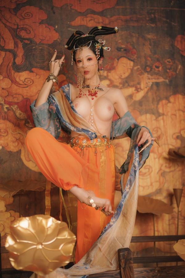    钛合金TiTi-画中仙：极致敦煌古风大尺度艺术私房写真第36张图片