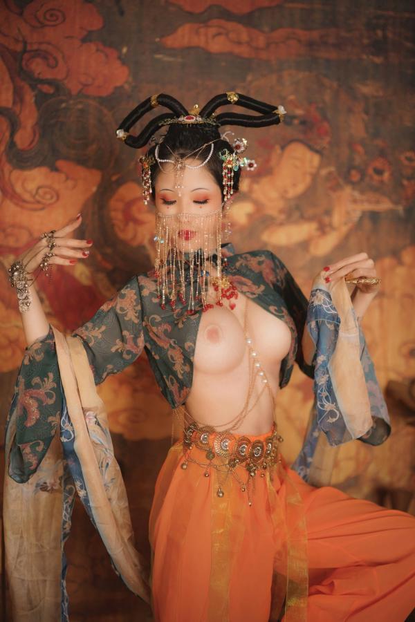    钛合金TiTi-画中仙：极致敦煌古风大尺度艺术私房写真第38张图片