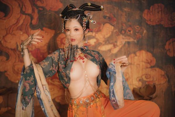    钛合金TiTi-画中仙：极致敦煌古风大尺度艺术私房写真第39张图片