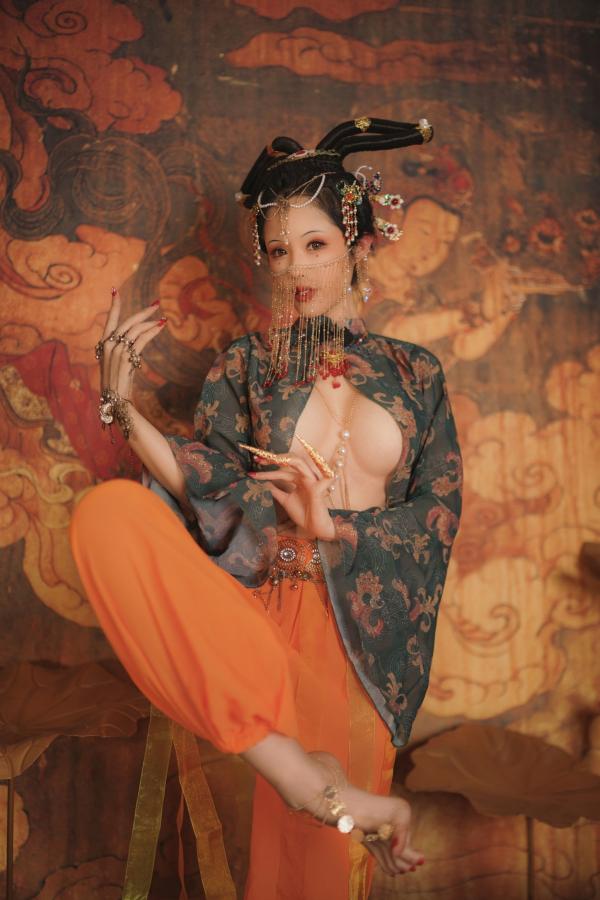    钛合金TiTi-画中仙：极致敦煌古风大尺度艺术私房写真第41张图片