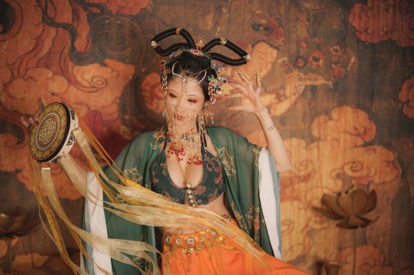   钛合金TiTi-画中仙：极致敦煌古风大尺度艺术私房写真第45张图片