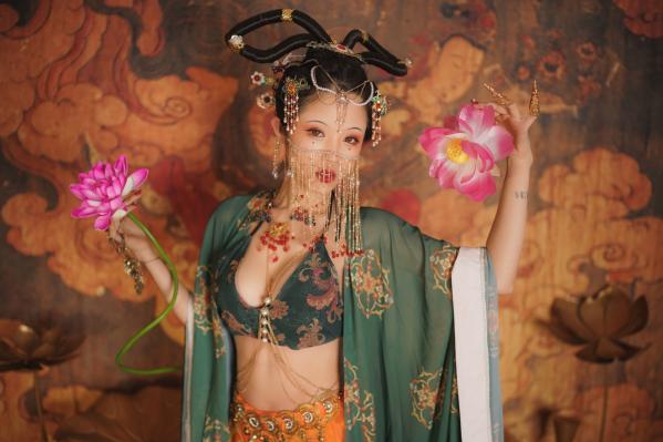    钛合金TiTi-画中仙：极致敦煌古风大尺度艺术私房写真第46张图片
