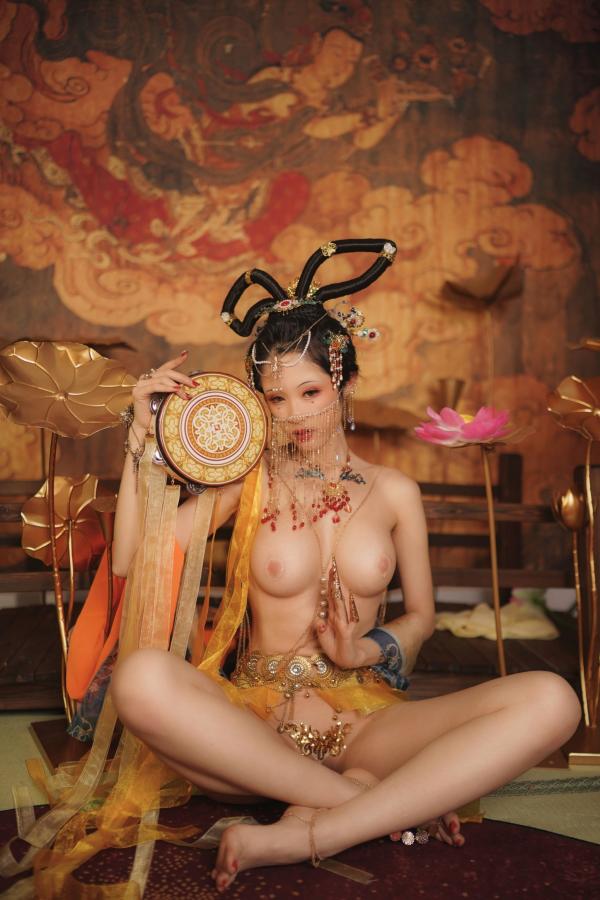    钛合金TiTi-画中仙：极致敦煌古风大尺度艺术私房写真第54张图片