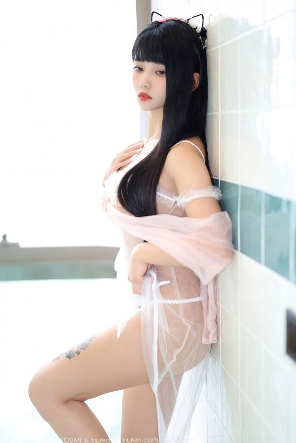    YouMi尤蜜荟-1041-赵可欣baby-透视白纱私房大片-纯欲性感美腿婚纱诱惑-2024.03.18第8张图片