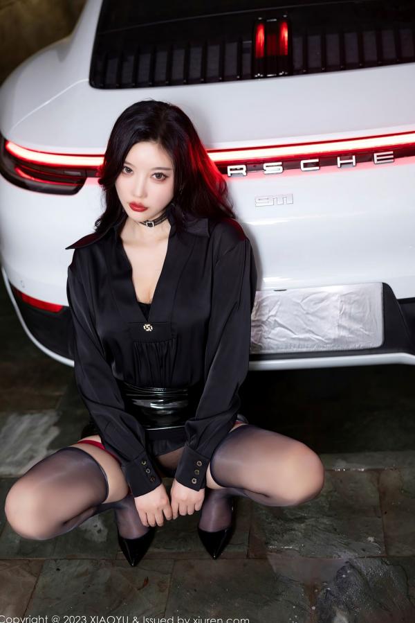 杨晨晨 sugar小甜心CC  XiaoYu语画界-1148-杨晨晨Yome-跑车超辣黑色蕾丝情趣服饰-顶级私房大尺度写真-2023.11.17第12张图片