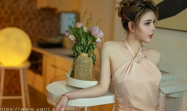    UGirlsApp尤果美幸baby《传统节日元宵节》：温婉居家风，粉色玫瑰礼裙，优雅知性魅惑写真第28张图片