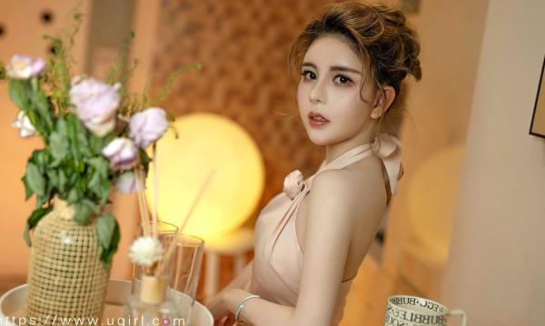    UGirlsApp尤果美幸baby《传统节日元宵节》：温婉居家风，粉色玫瑰礼裙，优雅知性魅惑写真第33张图片