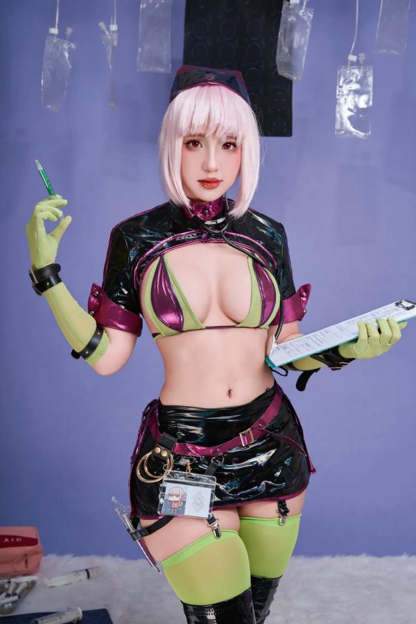    Puy Puy - Nightingale Halloween 万圣节暗黑护士角色扮演，性感漆皮制服诱惑，美艳红瞳冷艳出镜 [91P]第2张图片