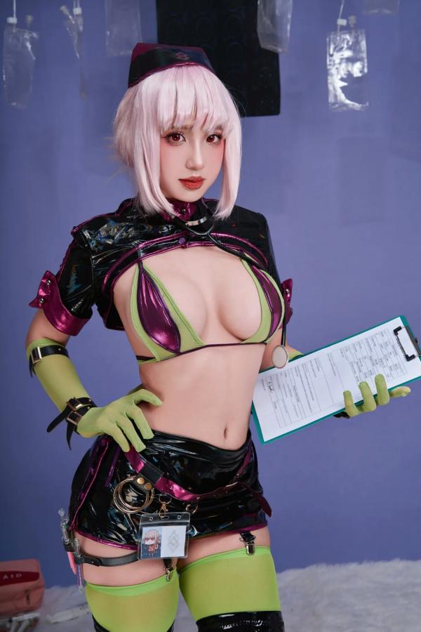    Puy Puy - Nightingale Halloween 万圣节暗黑护士角色扮演，性感漆皮制服诱惑，美艳红瞳冷艳出镜 [91P]第3张图片