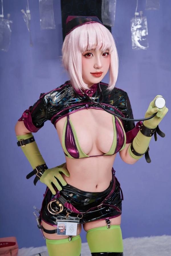    Puy Puy - Nightingale Halloween 万圣节暗黑护士角色扮演，性感漆皮制服诱惑，美艳红瞳冷艳出镜 [91P]第5张图片